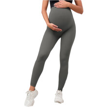 Soft Pregnancy Trousers Maternity Leggings Designed-Dark Grey S