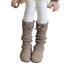 Women Knitted Leg Warmers Lolitas Boot Socks Harajuku-Khaki