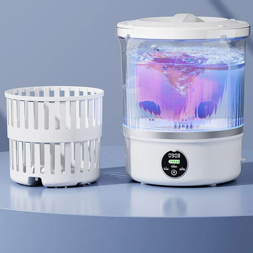 Portable Small Washing Machine Rechargeable for Underwear Socks 2