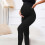 Quick Dry Maternity Leggings Not Compression-Dark brown XL 6