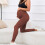 Quick Dry Maternity Leggings Not Compression-Dark brown XL 5