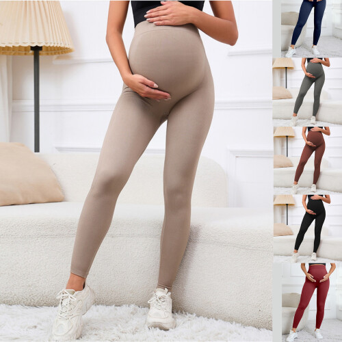 Quick Dry Maternity Leggings Not Compression-Dark brown XL 2