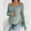 Everyday Essential Pregnancy Top Stretchy Soft-Khaki XL 7