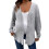 Nursing Wear Button Up Shirt Drop Shoulder Cut-Light Grey M 1