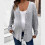 Button Down Maternity Top Drop Shoulder Cardigan Gentle-Khaki S 6