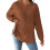 Long Sleeve Maternity Top With Elastic Design For-brown 2XL 1
