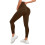 Smooth Maternity Yogas Pants Quick Drying Nylon-Coffee color M 1