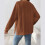 Long Sleeve Maternity Top With Elastic Design For-brown 2XL 6