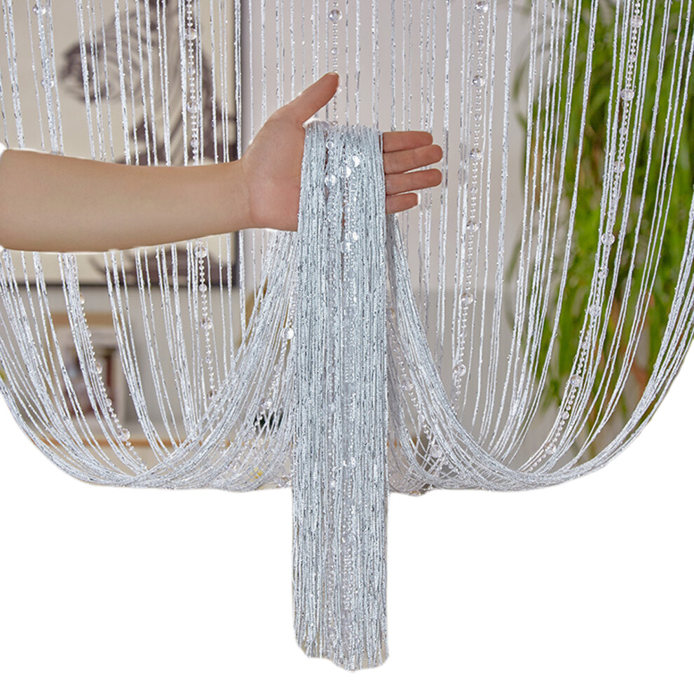 (white, 1x2m) Silver Thread Wedding Door Curtain For Elegant Room Setting Adding-image-OPC-PMQVFTK-NEW