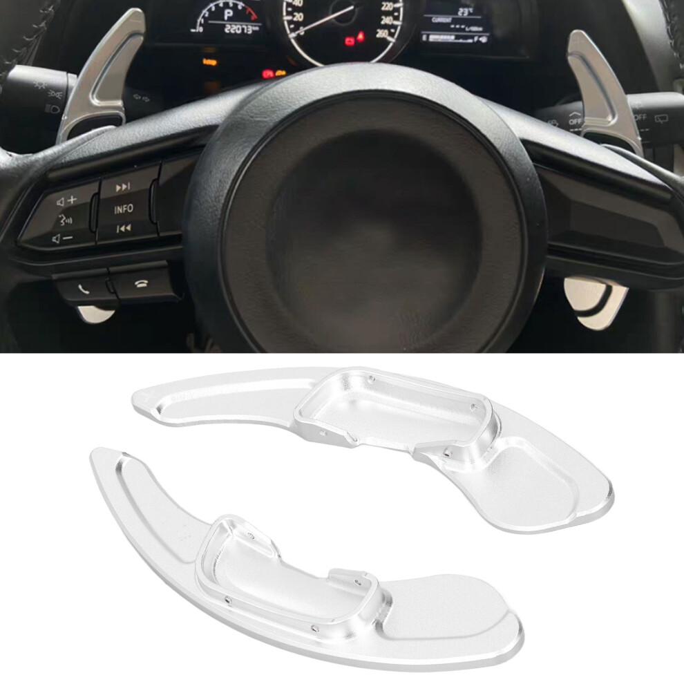 2Pcs Aluminum Shift Paddle Extender For Mazda 3 6 Cxâ3 Cxâ5 Mxâ5 Silver 5001357870709