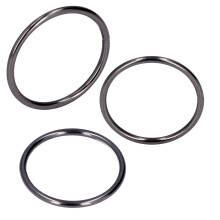 50 Stück graue Metallringe aus Gusseisen 38x3mm für Taschen & Kleidung