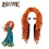 Brave Merida Cosplay Perücke langes lockiges Haar Halloween Karneval Comic Con Requisiten Mädchen 2