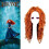 Brave Merida Cosplay Perücke langes lockiges Haar Halloween Karneval Comic Con Requisiten Mädchen 3