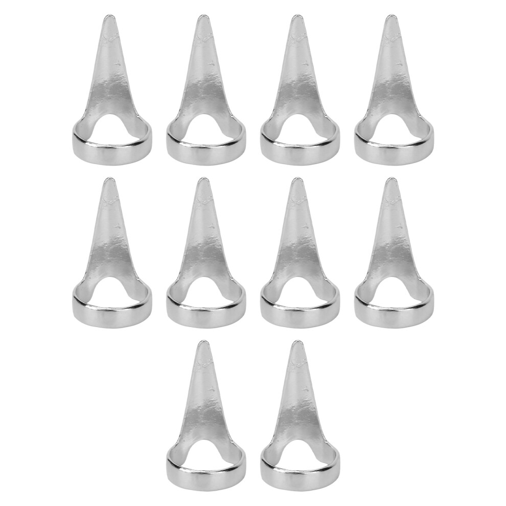 Silver 10Pcs Hair & Beard Sectioning Tools - Alloy Rings For Braiding
