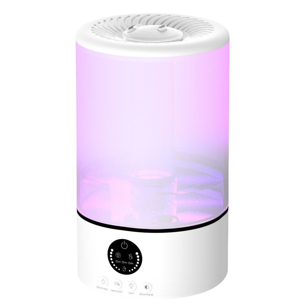 (White) Bedroom Humidifier With Easy Filling Construction And 3 Mist Levels-image-OPC-PMQVXDZ-NEW