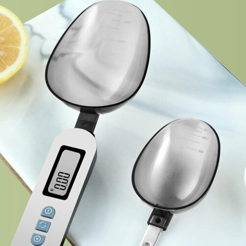 Electronic Spoon Scale Precision Weighing For Pet Feed Scoops, LCD Display, Measures In Grams, Diet Control 2