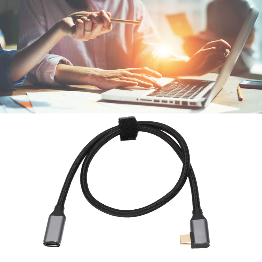 4K 100W Pd 5A Right Angle Usb C Extension Cord 50Cm Gen 2 Type C Male To Female 7891357871893