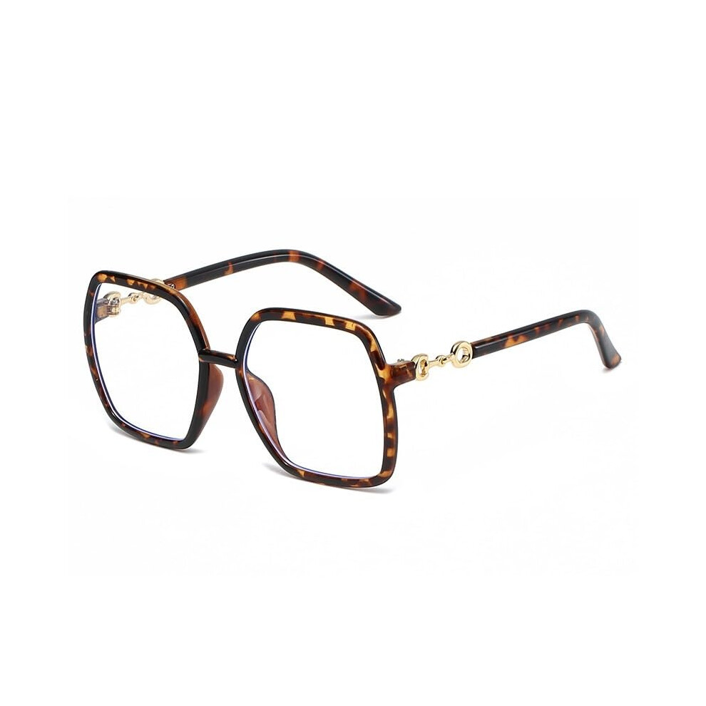 Blue/Light Anti Eyestrain Oversized Square Computer Readers Eyeglasses Color Hawksbill Size +200 Anti Flat Mirror