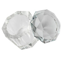 Dekoratives Kristall-Aufbewahrungsgefäß,-Transparente Farbe 02