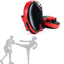 Punch Pads Boxing Pads For Sparring Focus Pads Thai Pads PU Leather Red 1 Piece Martial Arts Kick Pads