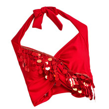 Bauchtanz-Halter-BH-Oberteil mit-Rotes Betriebssystem