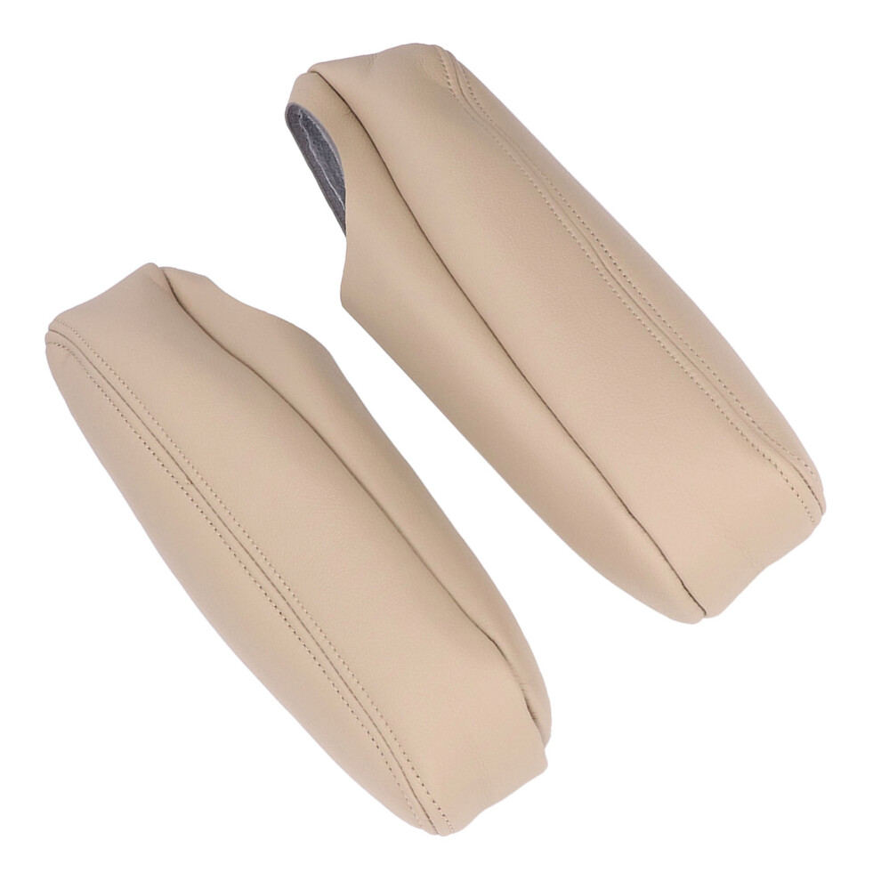 Artificial Leather Front Seat Armrest Cover For Chevrolet Tahoe 2000-2006 Beige 3231357873963