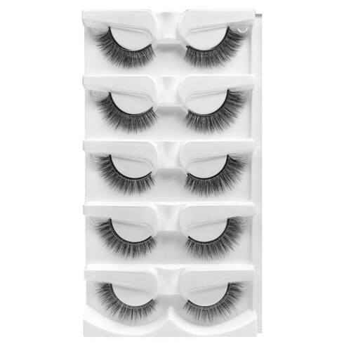 Cils auto-adhésifs Pack de 4 styles 01 Noir Taille