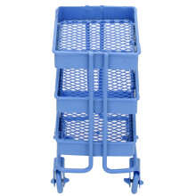 Carrello per casa delle bambole in scala 1:12, a 3 livelli, blu, 7,54,83,6 cm