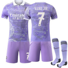 Survêtement de sport violet Real Madrid Dragon Pattern Édition Spéciale 25-26 avec chaussettes N7 VINI