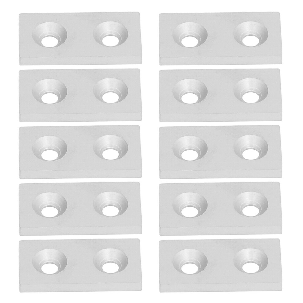 10Pcs Aluminum Profile End Cap 3060 Double Holes Alloy Cover Plate Silver 8091357876969