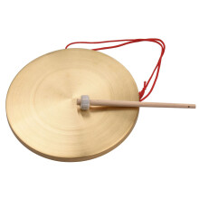 Percussion Handgong Becken 30cm aus Messing Kupfer mit runder Hammerschlag für Oper