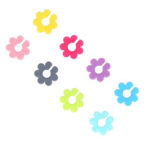 Unique 16PCS Silicone Flower Drink Markers for Wine Cup Identification 2