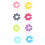 Unique 16PCS Silicone Flower Drink Markers for Wine Cup Identification 12