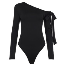 Off Shoulder Long Sleeve Bodycon Body Suit Tops Leotards-L
