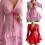 Comfortable 2PCS Sheer Mesh Sleep Dress G-strings Set-Pink XL 4