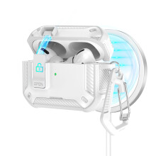 Magnetic Earphone Case For Wireless Earbuds Cover-p ure white