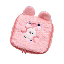 Stylish Plush Wallet Organizer Roomy Cosmetic Storage Bag-Pink