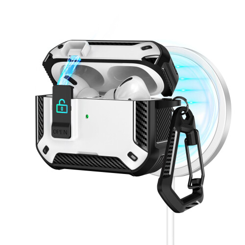 Earphone Case with Phone Stand For Wireless Earbuds-White