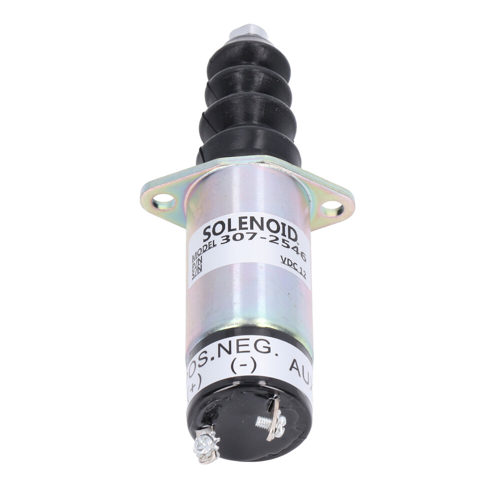 12V Fuel Shut Off Solenoid Valve For Perkins Cat 216-246 Skid Steer Engine 8741357884623