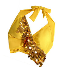 Bauchtanz-BH-Tops mit Brustpolster,-Gold-Betriebssystem