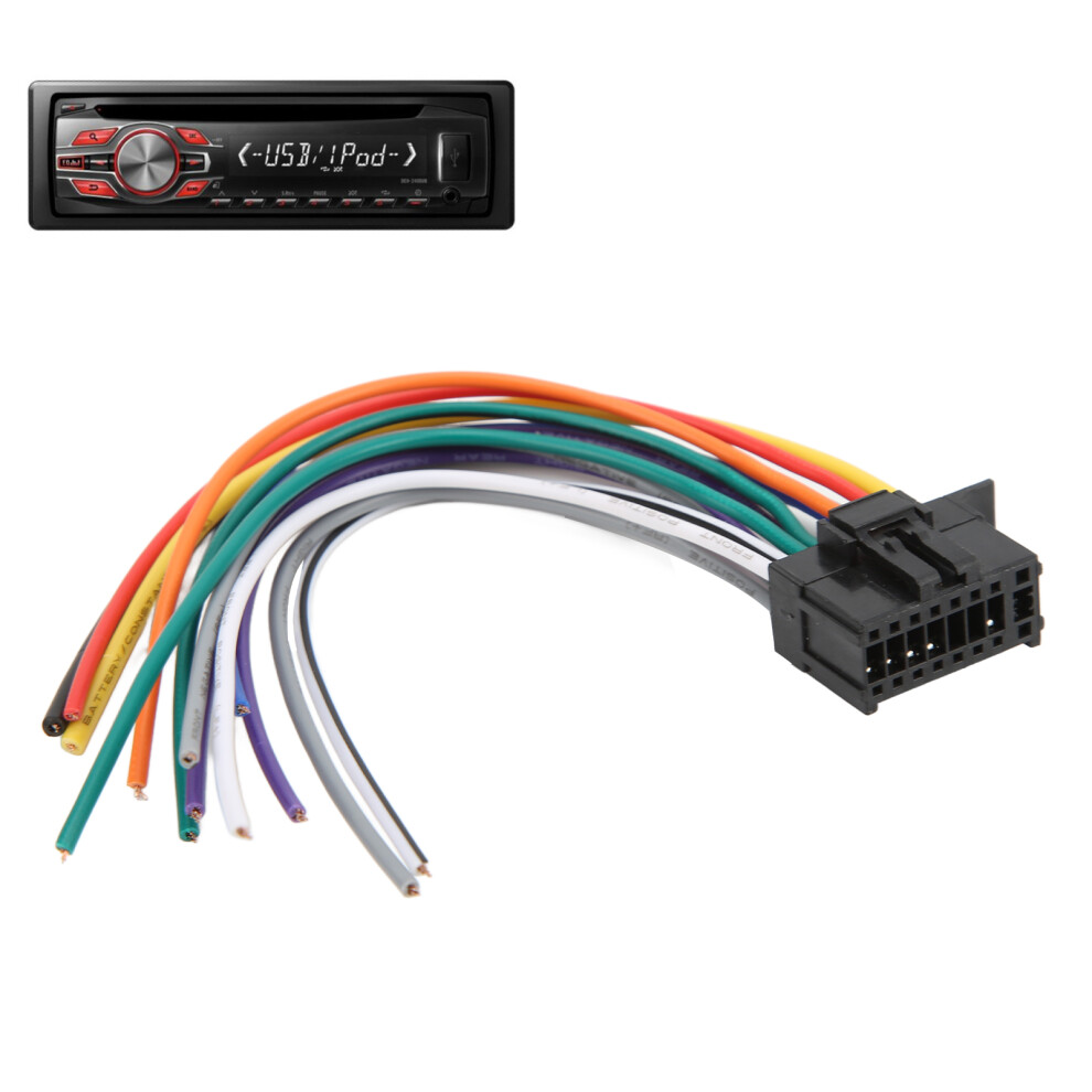 Stereo Wire Harness Adapter For Dehâ150Mp Deh150mp Car Radio 2350 4681357884725