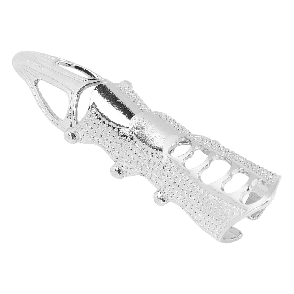 Silver Gothic Nail Jewelry Punk Armor Ring For Women & Men Cosplay
