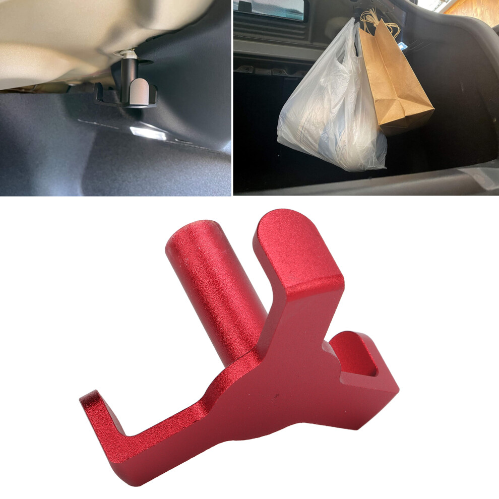 Interior Rear Trunk Grocery Bag Hook For Tesla Model 3 2018Â2021 Red 8441357885629