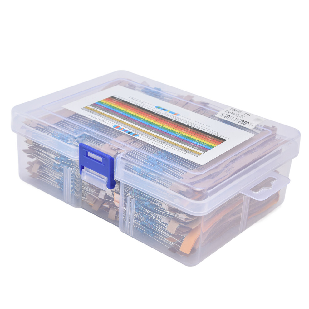 2880Pcs Resistors Set 1Î©~1Mî© Alloy Film 1/4W For Diy Projects 6951357886172