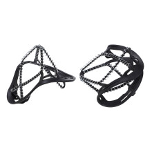 2 Stück Silikon-Schneegriffe für Schuhe und Stiefel, 14 cm, rutschfeste Spikes