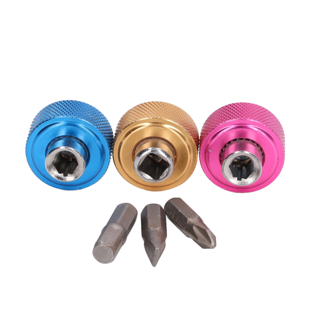 3Pcs Universal Short Screwdriver Set, Steel Cross Flat Head Repair 4131357889669