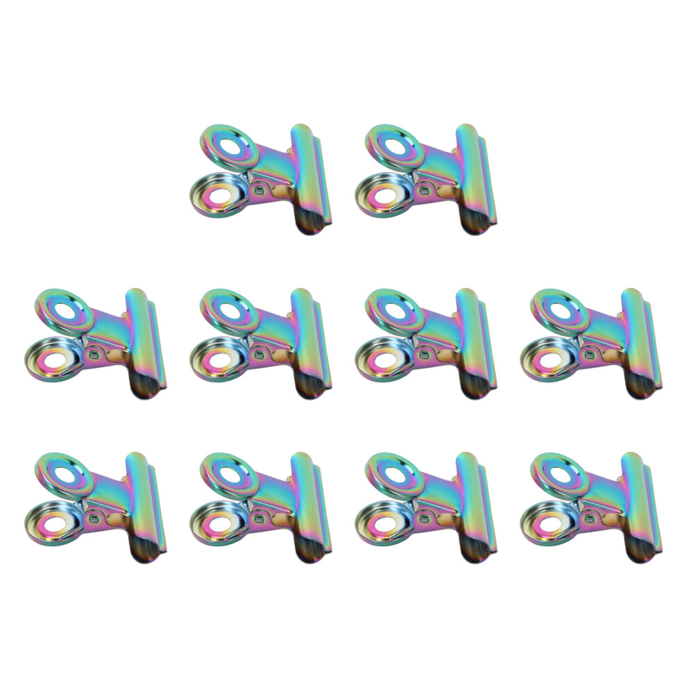 10pcs Colorful Metal Nail Tips Clips for DIY Manicure & Nail Art