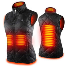 Heated Weste für Damen, 3Stufen, leicht, Schwarz, S/M/L