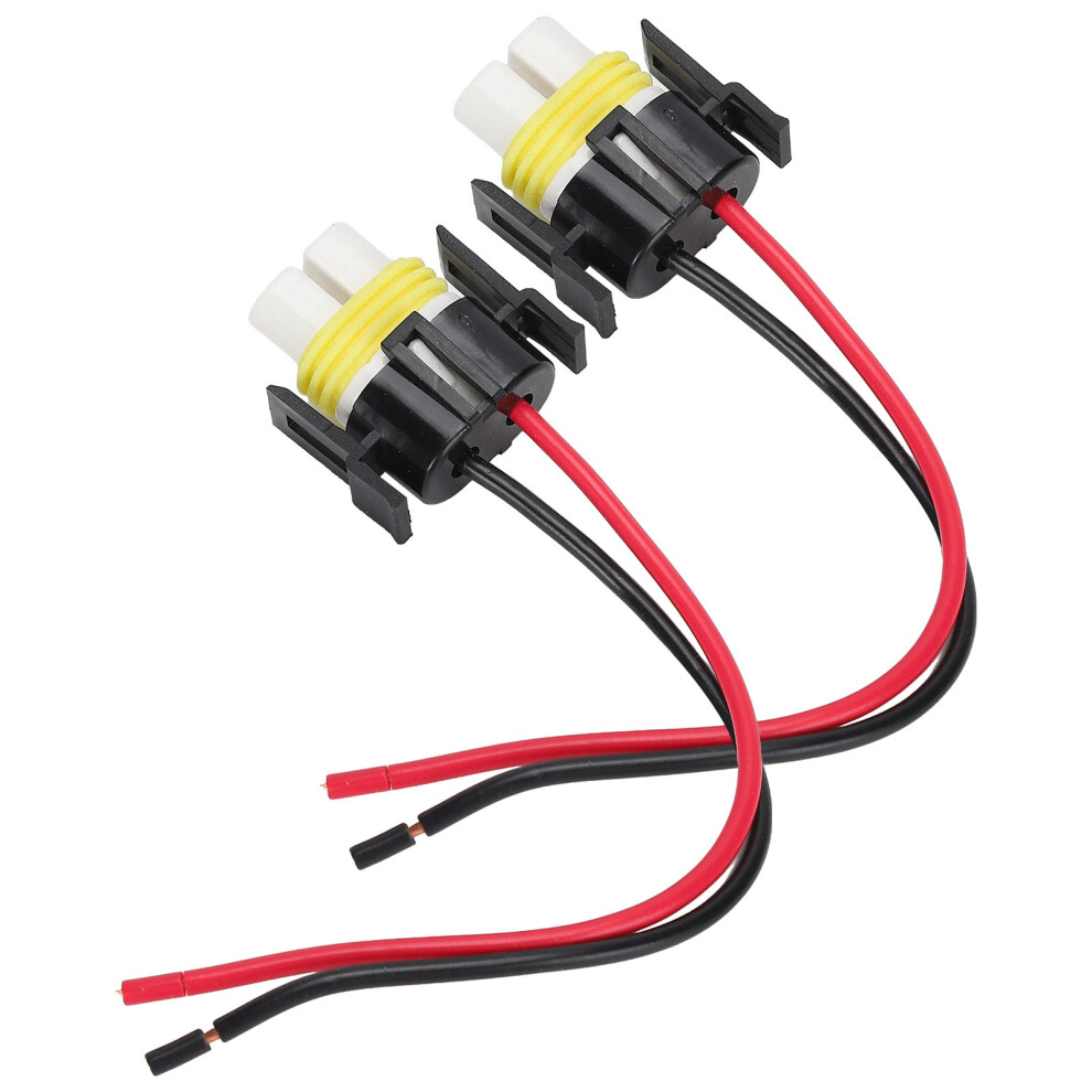 H11 Ceramic Female Socket 2 Pin 2 Hole Wiring Connector For Car Lights 1224V 4191357892984