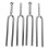 Ensemble de 4 diapasons, argent, kit standard. 2